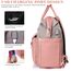 Rucksack Damen für Schule Laptop Rucksack 17,3 Zoll Schulrucksack Mädchen Teenager Daypack wasserdichte mit USB-Ladeanschluss Tablet für Universität, Reisen, Frauen Rosa