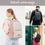 LARKSON Schulrucksack Mädchen & Jungen Teenager Beige Rosa - No 3 - Rucksack Damen & Herren für Schule - 16" Laptopfach - Aus Recyceltem PET - Wasserabweisend