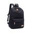 Joymoze Klassischer Einfarbiger Wasserdichter Schulrucksack für Teenager Retro Freizeit Rucksack Schwarz