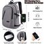 WENIG Laptop Rucksack Herren,17 Zoll Laptop Anti Diebstahl Rucksack Tasche Schulrucksack Business Notebook Rucksack Wasserdicht mit USB,Geschenk für Männer,Arbeit Reisen Schüler Jungen Teenager Grau