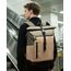 Inateck RollTop Rucksack Herren Damen 25L-30L Fahrradrucksack Schulrucksack für Uni Freizeit Job Sport Reisen, Stylische Tagesrucksack mit 17 Zoll Laptopfach, Khaki