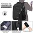 Liokesa Rucksack Herren, 15,6 Zoll Rucksack Herren Laptop, Schulrucksack Jungen Teenager mit USB Ladeanschluss für die Business Arbeit Rucksack, für Uni Reisen, Arbeit, Schule, Schwarz