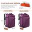 MATEIN 40L Reiserucksack Handgepäck Flugzeug, Erweiterbar 50x35x20cm Herren Cabin Bag Leichtgewicht Reise Rucksack Damen Schulrucksack Carry On Travel Backpack für Business, Arbeit, Violett