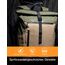 Inateck RollTop Rucksack Herren Damen 25L-30L Fahrradrucksack Schulrucksack für Uni Freizeit Job Sport Reisen, Stylische Tagesrucksack mit 17 Zoll Laptopfach, Khaki