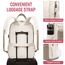 LOVEVOOK Rucksack Damen, 17 Zoll Laptop Rucksack Groß Schulrucksack Mädchen Teenager mit Laptopfach, Daypacks Tagesrucksack Wasserdicht für Schule Uni Reise Arbeit, Khaki Beige