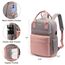 LOVEVOOK Rucksack Damen, 15,6 Zoll Laptop Rucksack Schulrucksack Mädchen Teenager mit Laptopfach, Wasserdichter Schultasche Daypack Elegant für Schule Uni Reise Arbeit, Rosa Grau