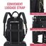 LOVEVOOK Rucksack Damen, 15,6 Zoll Laptop Rucksack Schulrucksack Mädchen Teenager mit Laptopfach, Wasserdichter Schultasche Daypack Elegant für Schule Uni Reise Arbeit, Schwarz
