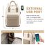 LOVEVOOK Rucksack Damen Klein, 14 Zoll Laptop Rucksack mit Laptopfach, Kleiner Wasserdicht Daypack Elegant Mini für Schule Uni Reise Arbeit, Khaki Beige