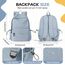 HYC00 Schulrucksack Damen, Causal Travel Schultaschen 14 Zoll Laptop Rucksack für Mädchen im Teenageralter Leichter Rucksack Wasserabweisend Bookbag College Boys Men Work Daypack,Blau