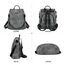 Fmeida Rucksack Leder Damen Anti Diebstahl Handtaschen Wasserdichte Schulrucksack 2 in 1 Schultertasche Shopper Casual Daypack Reiserucksack für Frauen Mädchen Grau