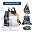 Fmeida Damen Rucksack Klein 2 in 1 Rucksacktasche Elegant Anti Diebstahl Schultertasche Nylon Wasserdichte Backpack Casual Daypack Shopper für Frauen Mädchen (Blumen Navy)