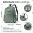 HYC00 Schulrucksack Damen Causal Travel Schultaschen 14 Zoll Laptop Daypack Bookbag für Teenager Mädchen Boys College-Rucksack Leichter Rucksack Wasserabweisend Bookbag Men Work Daypack,Grün
