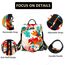 Fmeida Damen Rucksack Elegant Handtasche diebstahlsicher Taschenrucksack 2 in 1 Groß Rucksacktasche Wasserdicht Backpack Shopper Schultertasche Daypacks Tropischer Regenwald