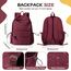 HYC00 Schulrucksack Damen, Causal Travel Schultaschen 14 Zoll Laptop Rucksack für Mädchen im Teenageralter Leichter Rucksack Wasserabweisend Bookbag College Boys Men Work Daypack,Rot