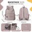 HYC00 Schulrucksack Damen, Causal Travel Schultaschen 14 Zoll Laptop Rucksack für Mädchen im Teenageralter Leichter Rucksack Wasserabweisend Bookbag College Boys Men Work Daypack,Lila