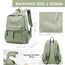 HYC00 Schulrucksack Teenager Mädchen Schultaschen Leichter Schultasche Mädchen Jungen Büchertasche School Backpack Girls College Rucksack Wasserdichter Laptop Rucksack Damen Casual Daypacks,Grün