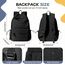 HYC00 Schulrucksack Damen, Causal Travel Schultaschen 14 Zoll Laptop Rucksack für Mädchen im Teenageralter Leichter Rucksack Wasserabweisend Bookbag College Boys Men Work Daypack,Schwarz