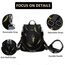 Fmeida Rucksack Damen diebstahlsicher Taschenrucksack 2 in 1 Nylon Handtaschen Wasserdichte Schultertasche Casual Daypack Klein Cityrucksack Reiserucksack für Frauen Mädchen Feder Gelb