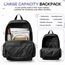HYC00 Schulrucksack Damen Causal Travel Schultaschen 14 Zoll Laptop Daypack Bookbag für Teenager Mädchen Boys College-Rucksack Leichter Rucksack Wasserabweisend Bookbag Men Work Daypack,Schwarz