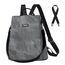 Fmeida Rucksack Leder Damen Anti Diebstahl Handtaschen Wasserdichte Schulrucksack 2 in 1 Schultertasche Shopper Casual Daypack Reiserucksack für Frauen Mädchen Grau