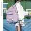 KESUDE Schulrucksack Mädchen Teenager, Groß Schul Rucksack Multi-Tasche Wasserdicht Schulranzen Rucksack Daypacks Backpack School bag Schultasche für Mädchen Damen, Weiß Lila