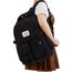 FIORETTO schulrucksack Teenager Mädchen Damen Schulranzen Schultasche School Bag Rucksack Schule 14" Laptopfach, Wasserabweisend & Leicht Schwarz