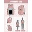 FIORETTO schulrucksack Teenager Mädchen Damen Schulranzen Schultasche School Bag Rucksack Schule 14" Laptopfach, Wasserabweisend & Leicht Rosa