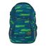 coocazoo Schulrucksack Mate „Lime Stripe”, blau-grün, ergonomischer & anpassbarer Tornister, höhen- & größenverstellbar, mit Brustgurt & Hüftgurt, ab der 3. Klasse
