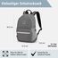 AUDETIC Schulrucksack Mädchen und Jungen Teenager Grau - Flex - Rucksack Damen & Herren mit 16 Zoll Laptop Fach für Schule & Freizeit - Wasserabweisend
