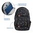 coocazoo Schulrucksack Mate „Sprinkled Candy”, schwarz-rosa, ergonomischer & anpassbarer Tornister, höhen- & größenverstellbar, mit Brustgurt & Hüftgurt, ab der 3. Klasse