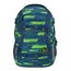 coocazoo Schulrucksack Mate „Lime Stripe”, blau-grün, ergonomischer & anpassbarer Tornister, höhen- & größenverstellbar, mit Brustgurt & Hüftgurt, ab der 3. Klasse