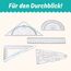 CALCUSO Geometrie Set 14-Teilig mit Zirkel, Geodreieck in Stabiler Metallbox - praktisches Mathematik-Set für Schule, Büro, Uni, Zeichnungen, Grundschulen