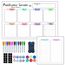 Prelisee Whiteboard Wochenplaner Magnetisch Abwischbar 42×30cm Kann Als Essensplaner Woche,To Do Liste,Haushaltsplaner,Einkaufsliste, Kinder Wochenplaner Abwischbar für Kühlschrank-2 Stk