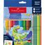 Faber-Castell 201546 - Buntstifte Set Dino, 24-teilig, bruchsicher, inkl. 3 Metallic Stifte, 3 Neon Stifte und Dino Sticker