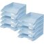 HAN 1027 Briefablage Klassik, Schreibtisch Organizer, Bürobedarf, Ablagefächer, Büromaterial, Briefkorb, Dokumentenablage, bis Format A4/C4 (Klassisch, Modern, Pastellblau, 10 Briefablagen)