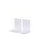 MAUL Buchstütze aus Acryl (2er Pack) 10x8x10cm | Bücherhalter, Organizer für Kinder, Bücher, Büro, Regal | Bücherstütze im stilvollen Acryl Design | Möbelschonender Buchhalter | Glasklar