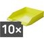 HAN Briefablage Klassik, 10 STÜCK Schreibtisch Organizer, Bürobedarf, Ablagefächer, Büromaterial, Briefkorb, Dokumentenablage, bis Format A4/C4, 1027-X-50, Lemon