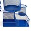 Leviatan Schreibtisch Organizer | Desk Organizer aus Metall | Stifthalter für Büro | Tischorganizer mit Zettelhalter Mesh | 205 x 103 x 98 mm Marineblau