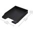10er Set Briefablage DIN A4 Schwarz - Ablagefächer stapelbar - Dokumentenablagen - Stapelbarer Schreibtisch-Organisator - Büroablage aus Kunststoff - Papierablagehalter - Postkörbe - 35x25x5,2 cm