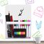 MoKo Magnetischer Stiftehalter, 2 Stück Marker Organizer Whiteboard Magnetische Stift Halterung Schulbedarf für Schulleben Kühlschrank Spind und andere magnetische Oberflächen - Weiß