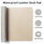 Aothia Schreibtischunterlage,PU-Leder-Schreibtischmatte,Mauspad,rutschfester Schreibtischschutz,wasserdichter Schreibtisch-Schreibblock für Büro und Zuhause(91x43cm,Beige)