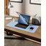 YSAGi Schreibtischunterlage 60x35cm, Premium Leder Mauspad XXL, Rutschfeste Tischunterlage Schreibunterlage, Multifunktionales Office Mousepad Schreibtisch Zubehör für Büro & Homeoffice (Hellblau)