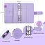 Budget Planner Budget Binder - ANYUKE A6 Budget Planner Geldumschläge Umschlagmethode, Budgetplaner Geld Organizer Sparbuch mit Folien für Finanzplaner, Geld Sparen Mappe, Cash Stuffing - Laser Lila