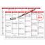 TOBJA abwischbarer Wandkalender 2026 A4 - "Rot" Jahresplaner 2026 abwischbar, inkl. Stift. Tafelkalender 2026, Robuster Kalender A4