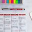 TOBJA abwischbarer Wandkalender 2026 A4 - "Rot" Jahresplaner 2026 abwischbar, inkl. Stift. Tafelkalender 2026, Robuster Kalender A4