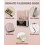 WEMATE Passwortbuch mit Schloss, Passwortbuch mit alphabetischen Registern, 600+ Passwortplatz, Logbuch mit Schloss