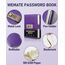 WEMATE Passwortbuch mit Schloss, Passwortbuch mit alphabetischen Registerkarten, 600+ Passwortplatz, Passwort-Organizer, Logbuch mit Schloss (violett)