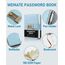 WEMATE Passwortbuch mit Schloss, Passwortbuch mit alphabetischen Registerkarten, 600+ Passwortplatz, Passwort-Organizer, Logbuch mit Schloss (Hellblau)
