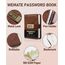 WEMATE Passwortbuch mit Schloss, Passwortbuch mit alphabetischen Registern, 600+ Passwortplatz, Logbuch mit Schloss