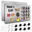Raweao Starke Magnetische Metalltafel, Magnetwand für Kühlschrankmagnete, 43.5x29x0.08cm A3 Kleine Magnettafel für Wohnung Büro und Küche (Edelstahl - 2 Stück)